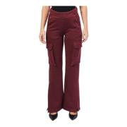 Cargo broek met wijde pijpen en enkelsplitten Jijil , Red , Dames