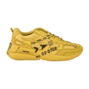 Casual Sneakers met Rubberen Zool Diesel , Yellow , Heren