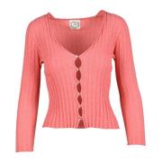 Linnen Katoen Blend Top Pink Memories , Pink , Dames