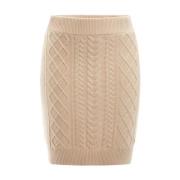 Beige Roxane Midi Sweater Rok Guess , Beige , Dames