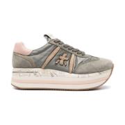 Stijlvolle platte schoenen met platformzool Premiata , Gray , Dames