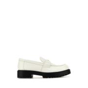 Witte leren loafers voor dames Tory Burch , White , Dames