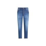 Reggae Denim Stretch Jeans in blauw PT Torino , Blue , Heren