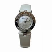 Pre-owned Leather watches Bvlgari Vintage , White , Dames