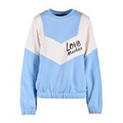 Sky Blue Sweatshirt voor Vrouwen Love Moschino , Blue , Dames