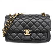 Pre-owned Leather chanel-bags Chanel Vintage , Black , Dames