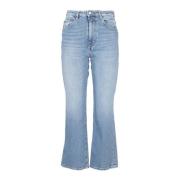 Flared Fit Comfort Jeans Icon Denim , Blue , Dames