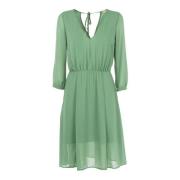 Korte jurk met lange mouwen Patrizia Pepe , Green , Dames