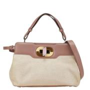 Pre-owned Canvas handbags Bvlgari Vintage , Pink , Dames