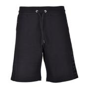 Katoen Elastaan Bermuda Shorts Bikkembergs , Black , Heren