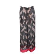 Metallic Polyester Broek Semicouture , Multicolor , Dames