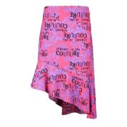 Elegante Polyester Rok Versace Jeans Couture , Pink , Dames