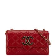 Pre-owned Leather chanel-bags Chanel Vintage , Red , Dames