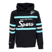 NBA Head Coach Hoodie Spurs Kleuren Mitchell & Ness , Black , Heren