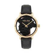 Gouden Dames Quartz Analoog Horloge Police , Yellow , Dames