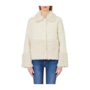 Wooled Fur Jas voor Vrouwen Liu Jo , White , Dames