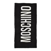 Zachte Wollen Sjaal Moschino , Black , Dames