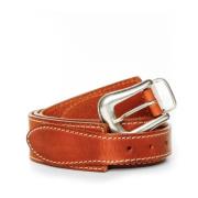 Western Ranch Leren Riem Nudie Jeans , Brown , Heren