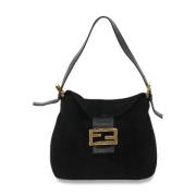 Pre-owned Suede shoulder-bags Fendi Vintage , Black , Dames