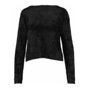 Stijlvolle Nylon Top Kaos , Black , Dames