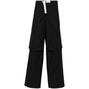 Midnight Blue Katoenen Poplin Broek Jil Sander , Blue , Heren