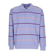 Lange Mouw Polo Sweatshirt Digitaal Violet Obey , Multicolor , Heren