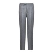 Pinstriped Flanellen Broek Licht Grijs Brunello Cucinelli , Gray , Her...