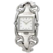 Pre-owned Stainless Steel watches Gucci Vintage , White , Dames