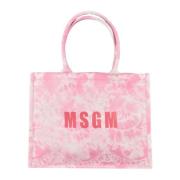 Katoenen Schoudertas Msgm , Pink , Dames