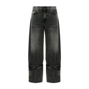 Wijde Jeans Haikure , Black , Dames