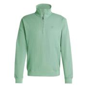 Trefoil Essentials Waffle 1/2 Zip Hoodie Adidas , Green , Heren