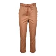 Katoenmix Stretch Broek Patrizia Pepe , Brown , Dames