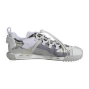 Wit Zilver NS1 Sneakers Rubberen Zool Dolce & Gabbana , White , Heren