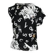 Katoenen T-shirt met unieke stijl Vivienne Westwood , Black , Dames