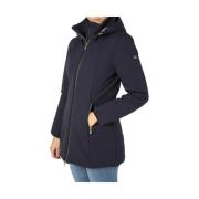 Blauwe Polyamide Jas met Capuchon YES ZEE , Blue , Dames