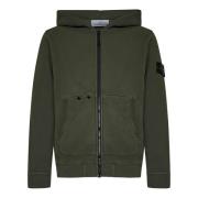 Groene Fleece Hoodie Trui Stone Island , Green , Dames