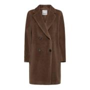 Kameel Roseto Jas met Kimono Mouwen Max Mara , Brown , Dames