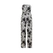 Stijlvolle Palm Tie Jumpsuit voor Vrouwen Michael Kors , Black , Dames