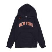 Fleece Hoodie New York Knicks Nike , Blue , Heren