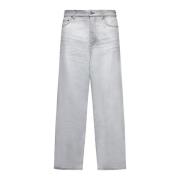 Platinum Grey Waterdichte Baggy Jeans Balenciaga , Gray , Heren