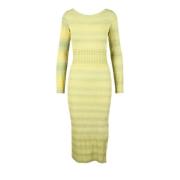 Elegante Jurk met Viscosemix Patrizia Pepe , Green , Dames