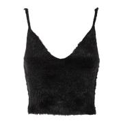 Teddy Juice Top met Bandjes Pinko , Black , Dames