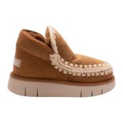 Kameel Leren Slip-On Sneakers Mou , Brown , Dames