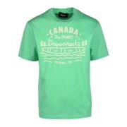 Katoenen T-shirt Dsquared2 , Green , Heren