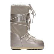 Grijze Waterdichte Nylon Winterlaarzen Moon Boot , Gray , Dames