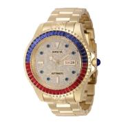 Grand Diver Automatisch Horloge Gouden Wijzerplaat Invicta Watches , Y...