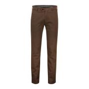 Bruine katoenen flatfront broek Meyer , Brown , Heren