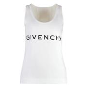 Ronde hals katoenen hemdje Givenchy , White , Dames