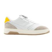 Witte Damessneakers met Gele en Grijze Details Pantofola d'Oro , Multi...