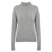 Hoge hals wol kasjmier trui MC2 Saint Barth , Gray , Dames